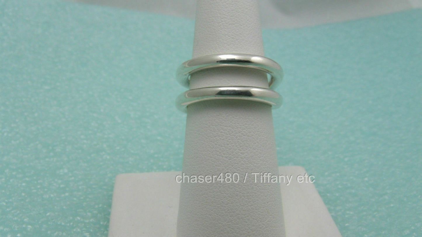 Tiffany & Co. Le Cercle Paloma Picasso Crossover X Sterling Silver Ring Rare