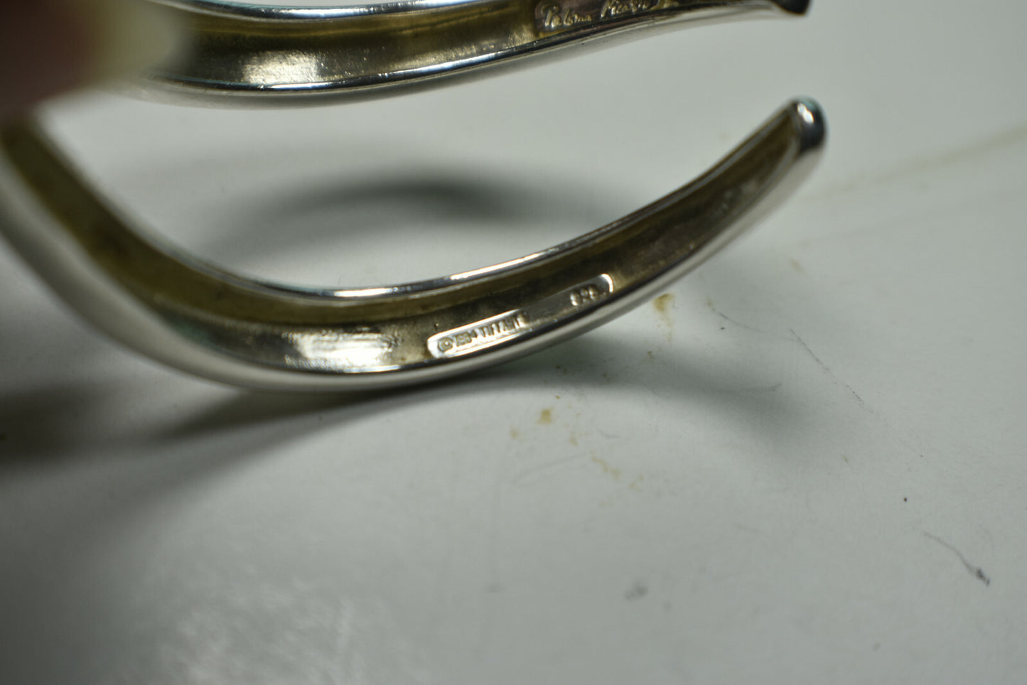 Tiffany & Co Picasso Grafitti X Cuff Bangle Bracelet Silver Pouch & Box