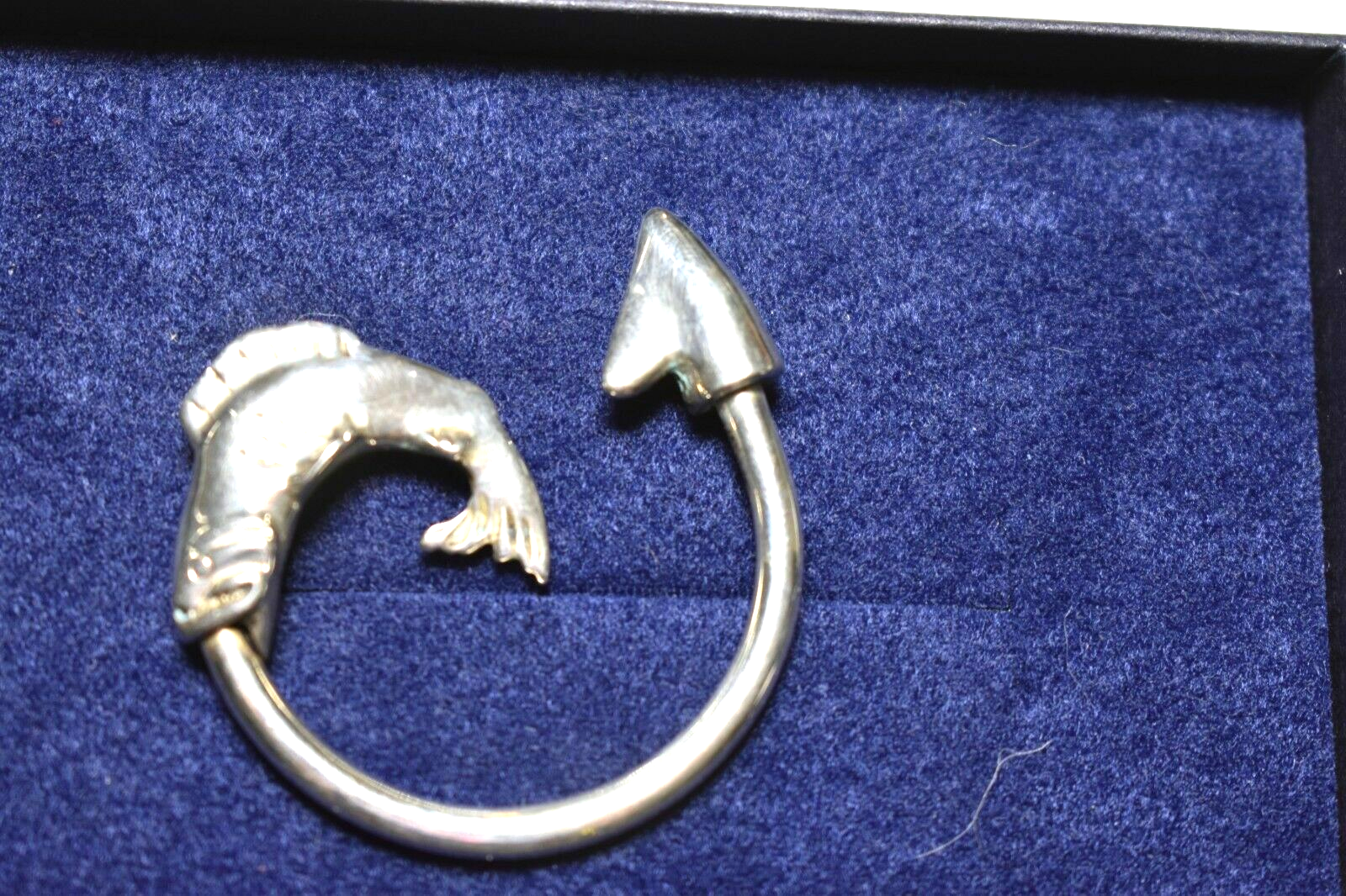 Tiffany & Co. Bass Fish Theme Sterling Silver Key Chain Ring