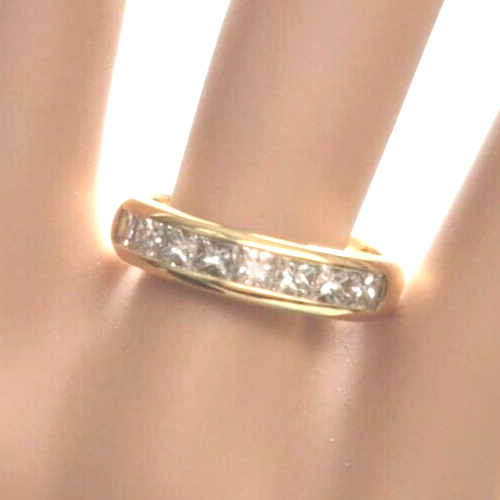 Tiffany & Co 1.21 ct Diamond Channel Princess D-VVS1 Gold Band 18K