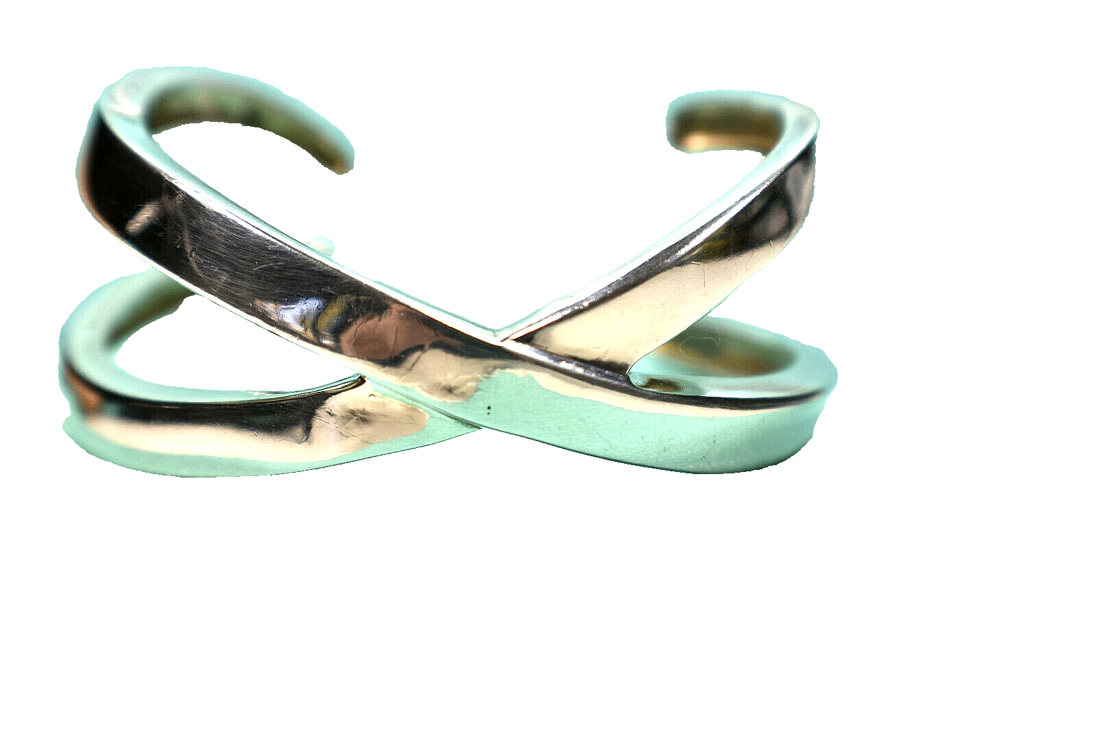 Tiffany & Co Picasso Grafitti X Cuff Bangle Bracelet Silver Pouch & Box