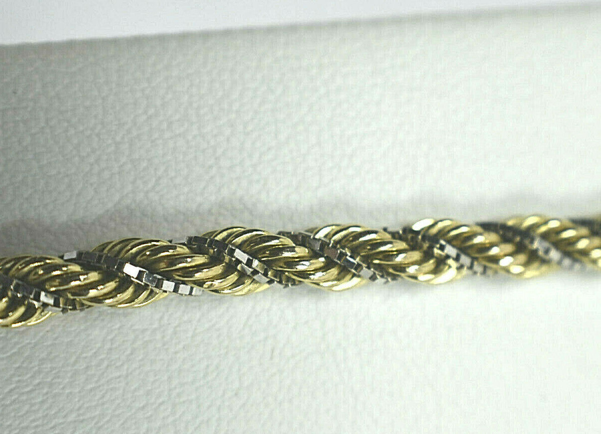 UnoAerre 14K Gold Bracelet Italian Designer Vintage 7.5" 7g
