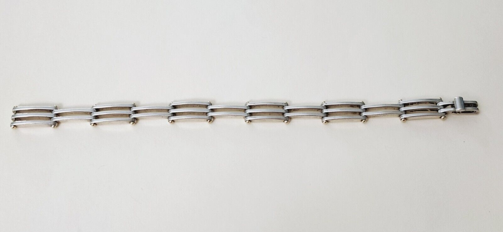 Tiffany & Co Gatelink Gate Link Bracelet 18K Gold & Sterling Silver Rare Unisex
