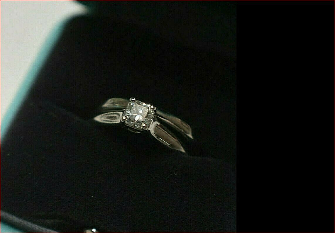 Tiffany & Co Platinum .40ct Lucida Diamond Engagement Wedding Band Rings Set