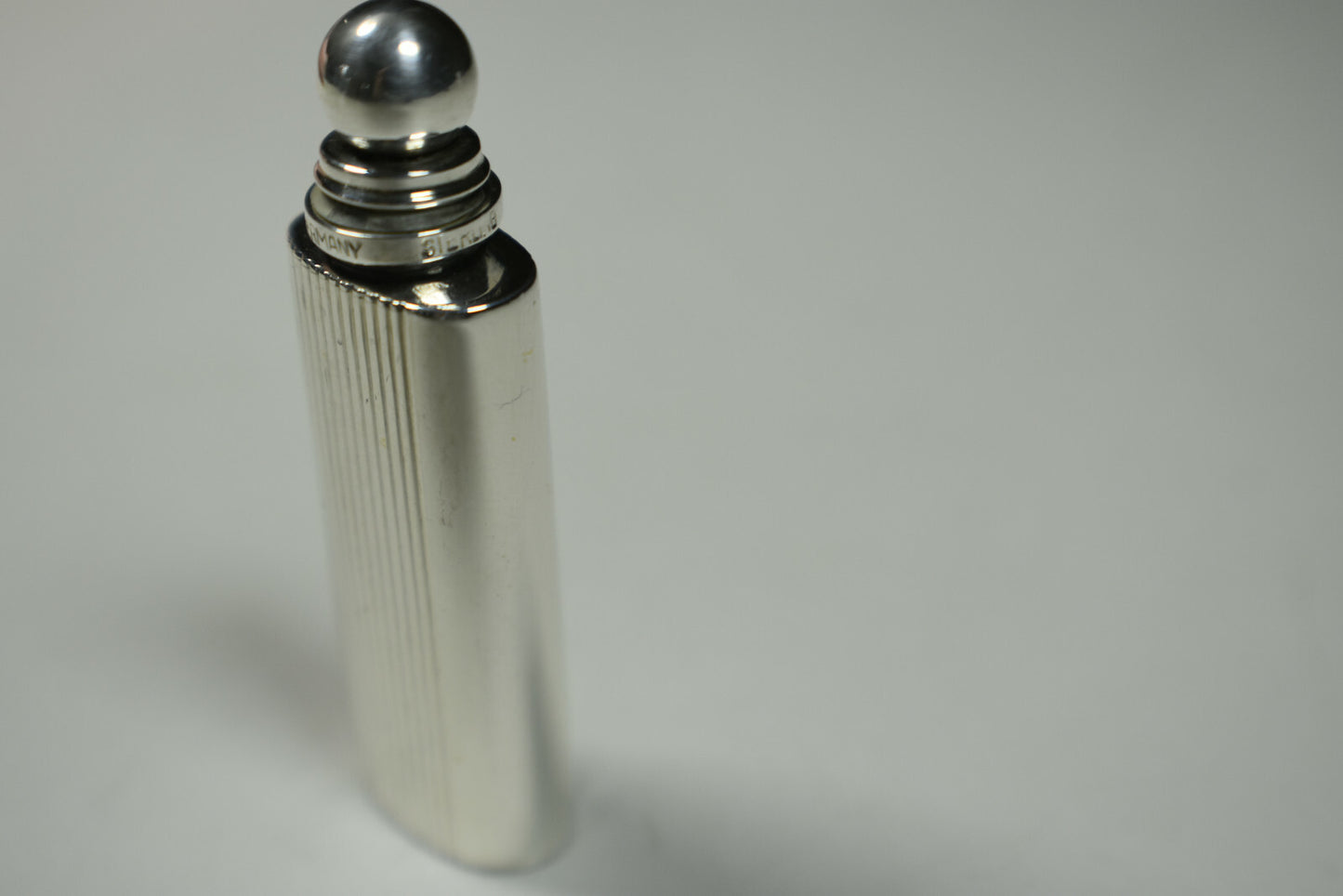 Tiffany & Co. Oval Grooved Mini Perfume Bottle Handbag Size Sterling Silver Rare