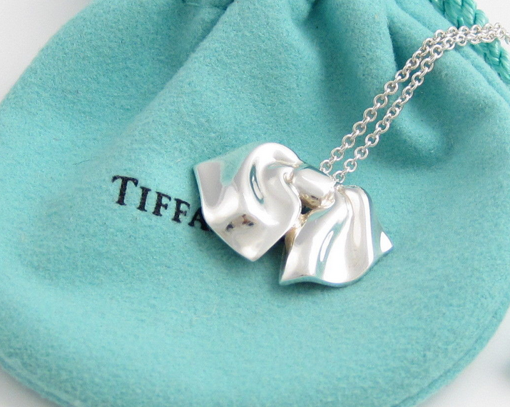 Tiffany & Co Famous Fancy Bow Sterling Silver Pendant Necklace Rare