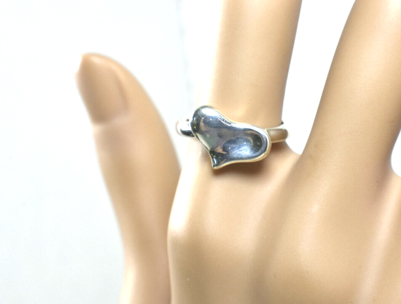 Beautiful Angela Cummings 3D Wavy Heart Ring Sz 6.25 Very Rare Sterling Silver