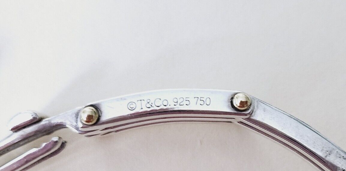 Tiffany & Co Gatelink Gate Link Bracelet 18K Gold & Sterling Silver Rare Unisex