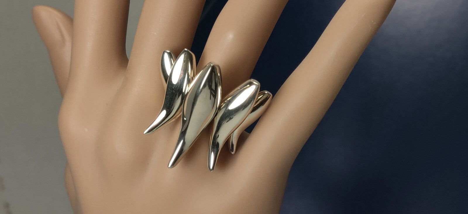 Rare Tiffany & Co Frank GEHRY Five Fish Sterling Silver Size 6.5 Pouch Authentic