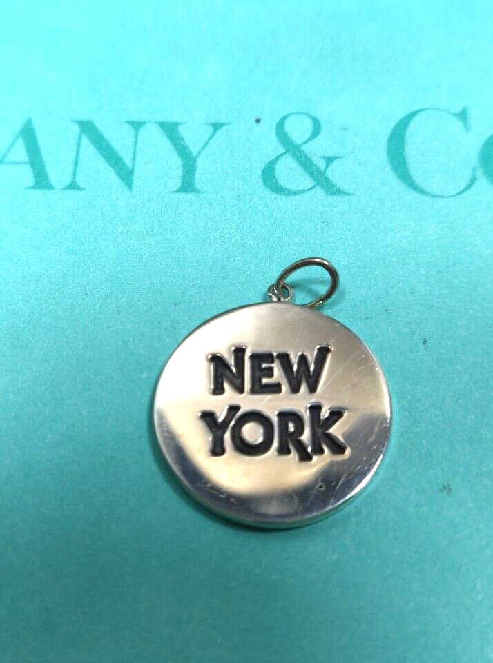 NEW Tiffany & Co Round Beverly Hills Charm 4 Bracelet or Necklace RARE Silver