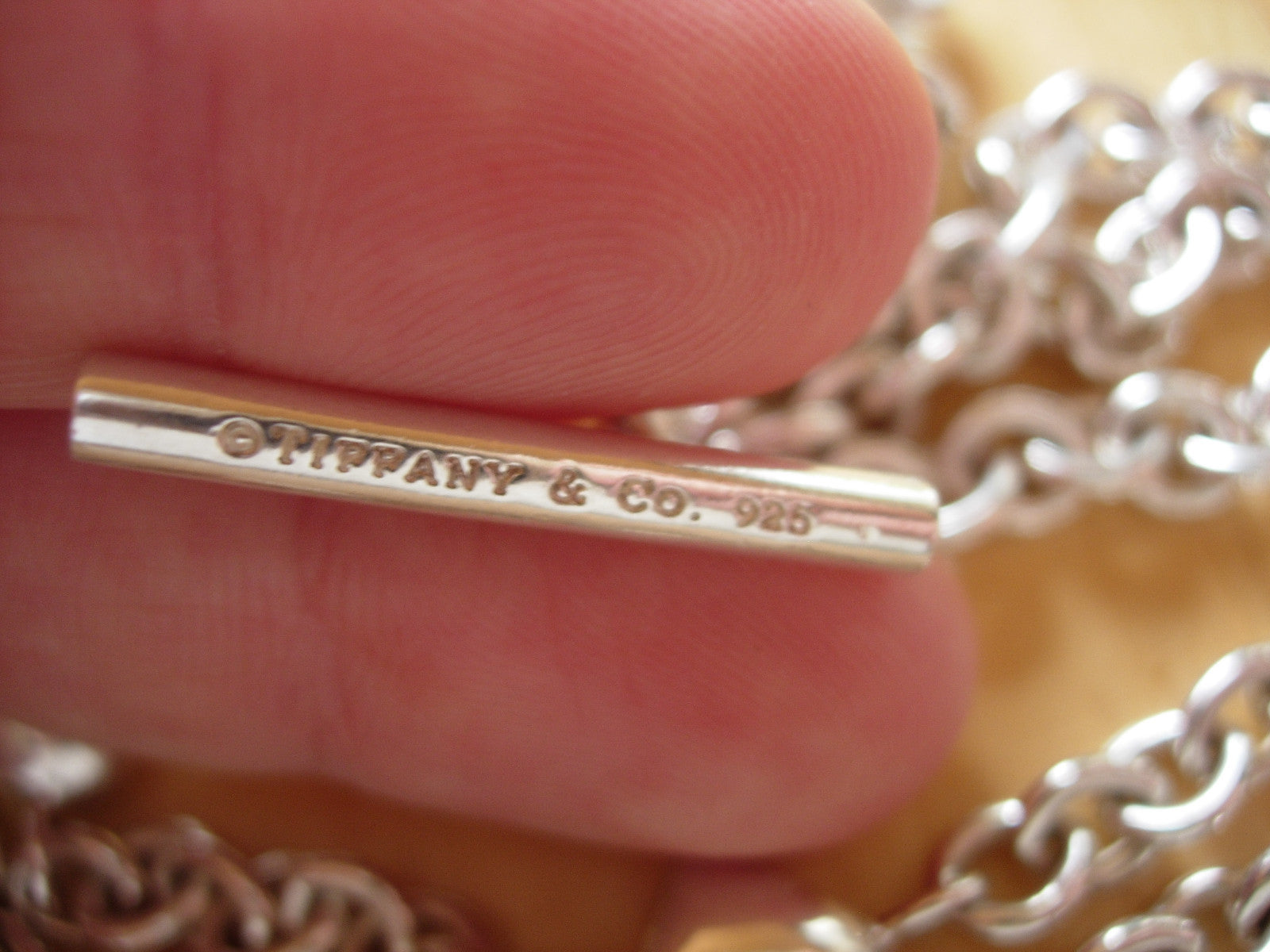 TIFFANY & Co Puffed Heart Multi-Strand Chain Toggle Clasp Necklace RARE 17.25"