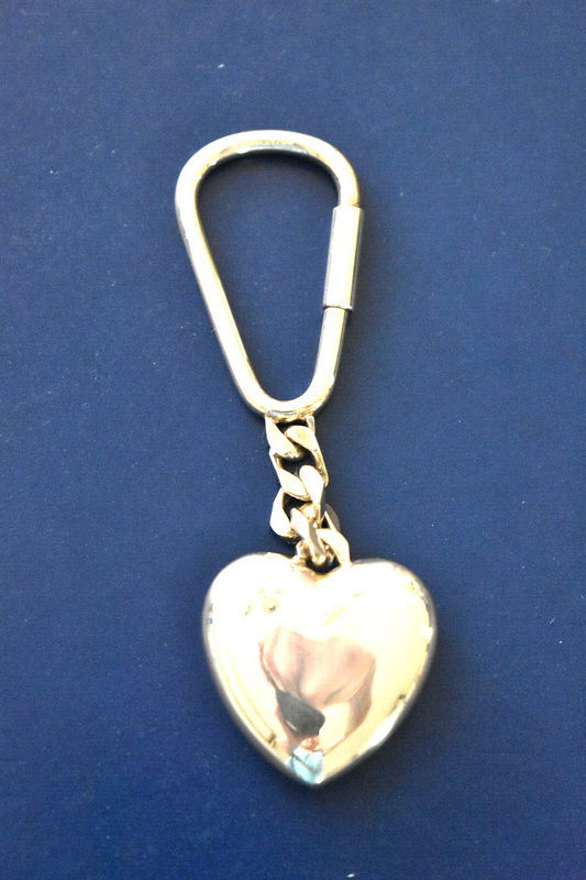 TIFFANY & Co. Heart Tag Charm Sterling Silver Key Chain Ring 
