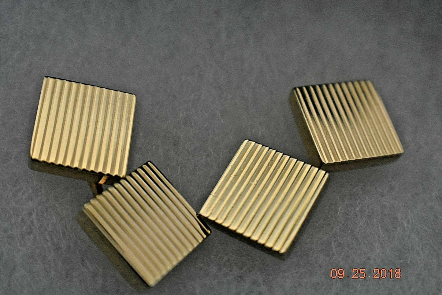 Tiffany & Co Vintage Silver & Gold Bar Cuff Links & Pouch Cufflinks