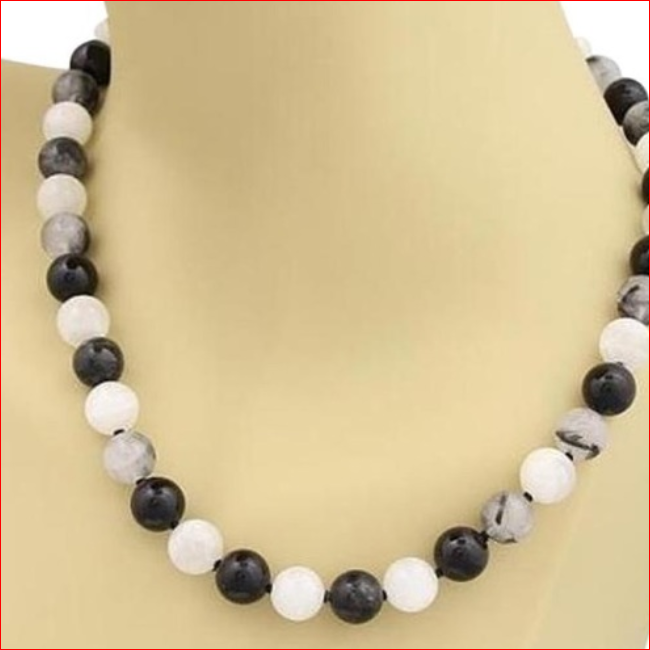 Tiffany & Co Paloma Picasso Rare Moonstone Quartz Onyx Bead Necklace