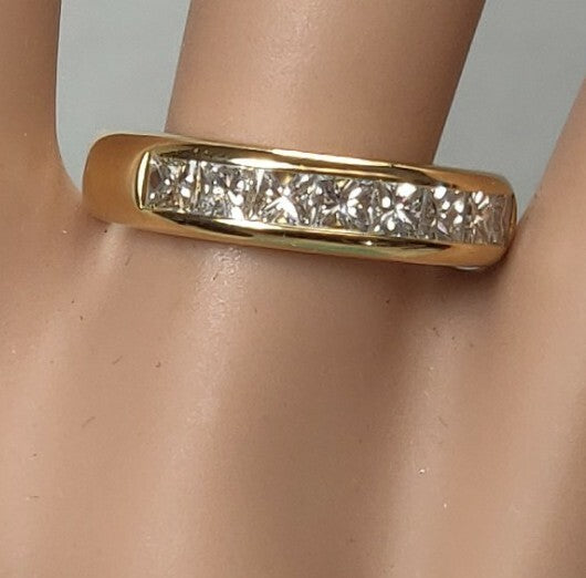 Tiffany & Co 1.21 ct Diamond Channel Princess D-VVS1 Gold Band 18K