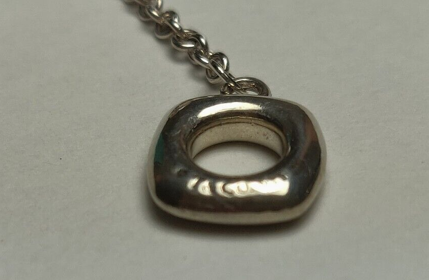 Vintage Tiffany &Co Akoya Pearls Cushion Toggle Silver Bracelet 7" Rare