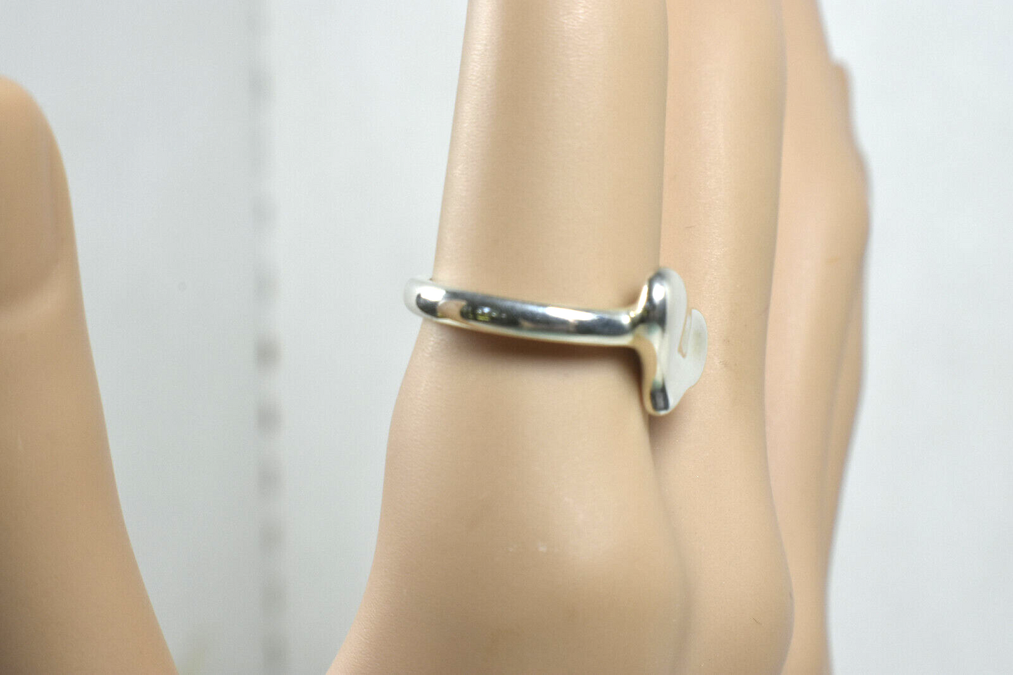 Beautiful Angela Cummings 3D Wavy Heart Ring Sz 6.25 Very Rare Sterling Silver