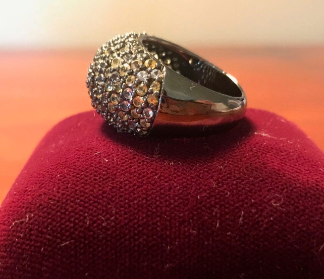 MCL Matthew Campbell Laurenza Sapphire Stardust Pave Ring Sterling Silver Sz 7