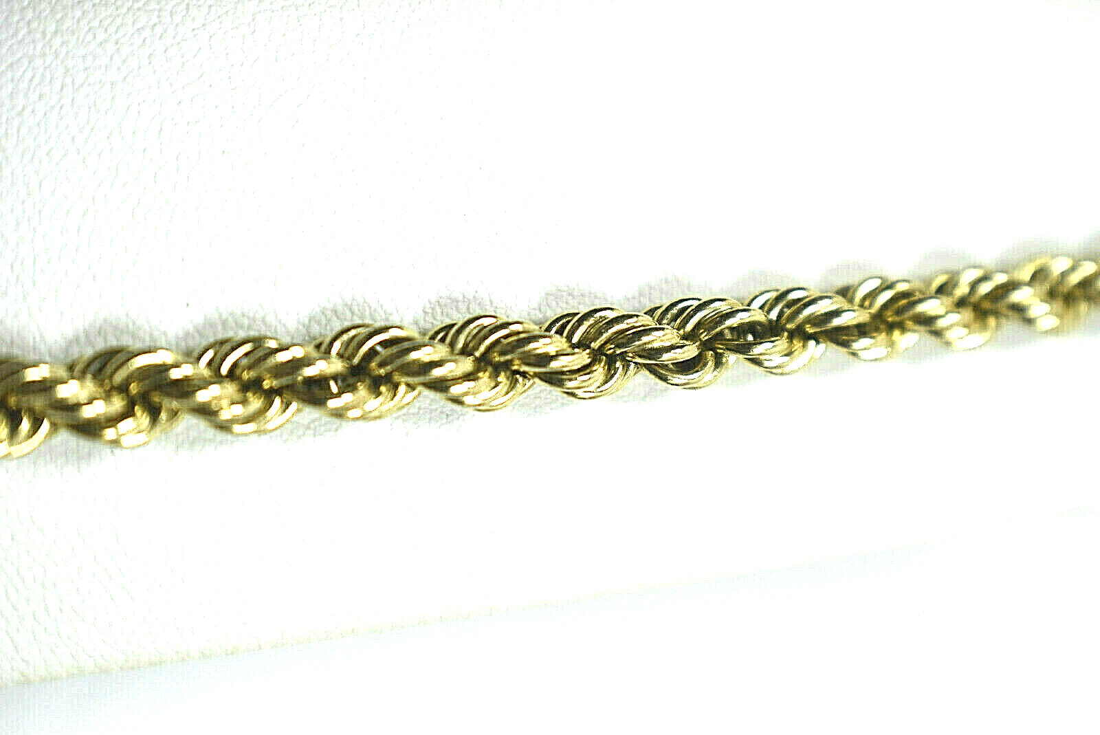 TIFFANY & Co Braided Twist Rope Chain Link Cable 14K 2 Tone Gold Bracelet 7"