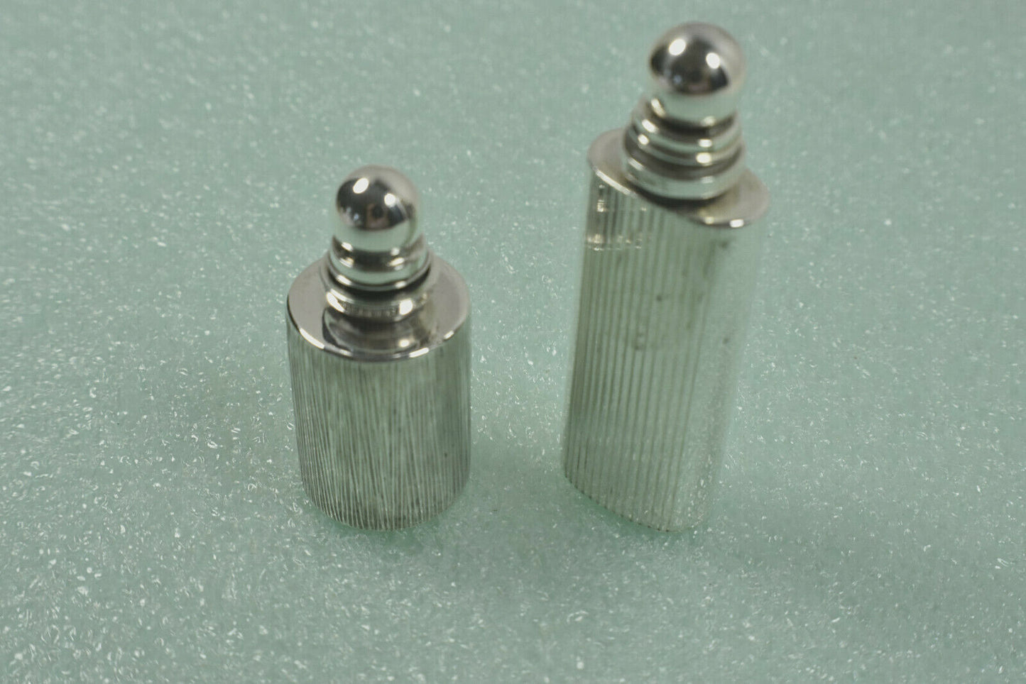 Tiffany & Co Round Grooved Mini Perfume Bottle Handbag Size Sterling Silver Rare