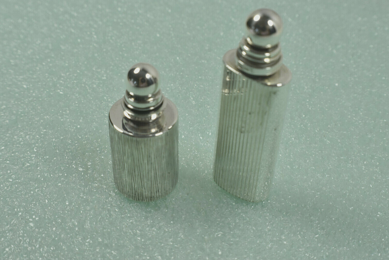 Tiffany & Co Round Grooved Mini Perfume Bottle Handbag Size Sterling Silver Rare