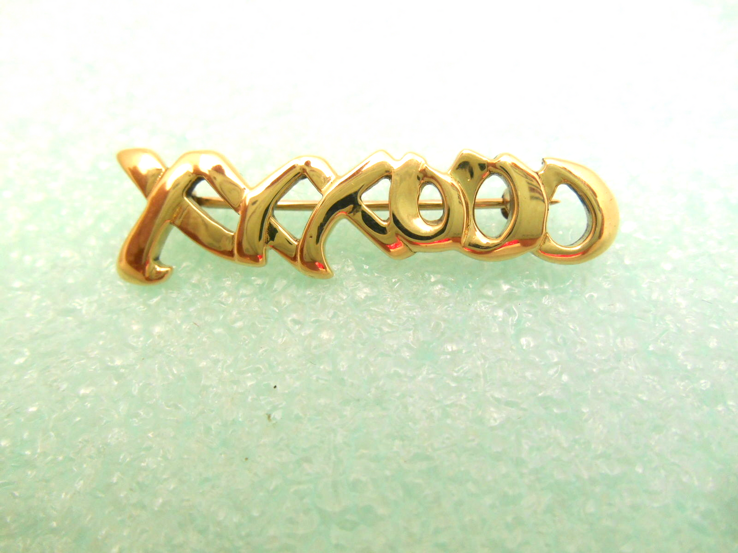 Tiffany & Co / Picasso 18K Gold Graffiti Brooch Pin XO Hugs Kisses Numbered