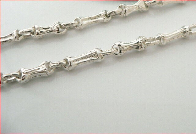 Tiffany & Co "Nature" Bamboo Link Chain Necklace, Vintage '96 Pouch