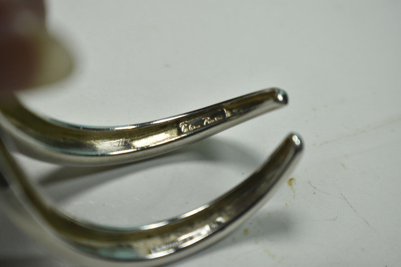 Tiffany & Co Picasso Grafitti X Cuff Bangle Bracelet Silver Pouch & Box