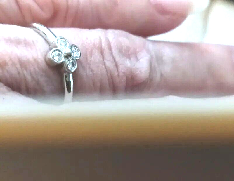 New Tiffany & Co. Platinum PT950 Lace Diamond Ring Sz 5.75 Sizable