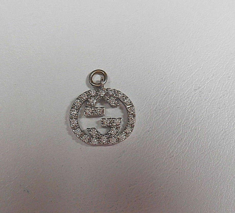Gucci Diamond Love Britt Double G Icon Pendant For Necklace *HUGE SALE* 