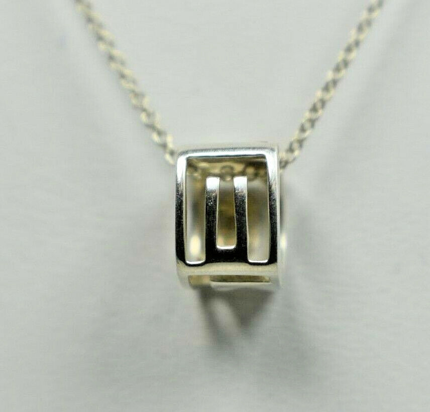 Tiffany & Co ERA L-O-V-E Pendant Charm Necklace Sterling Silver Authentic Rare