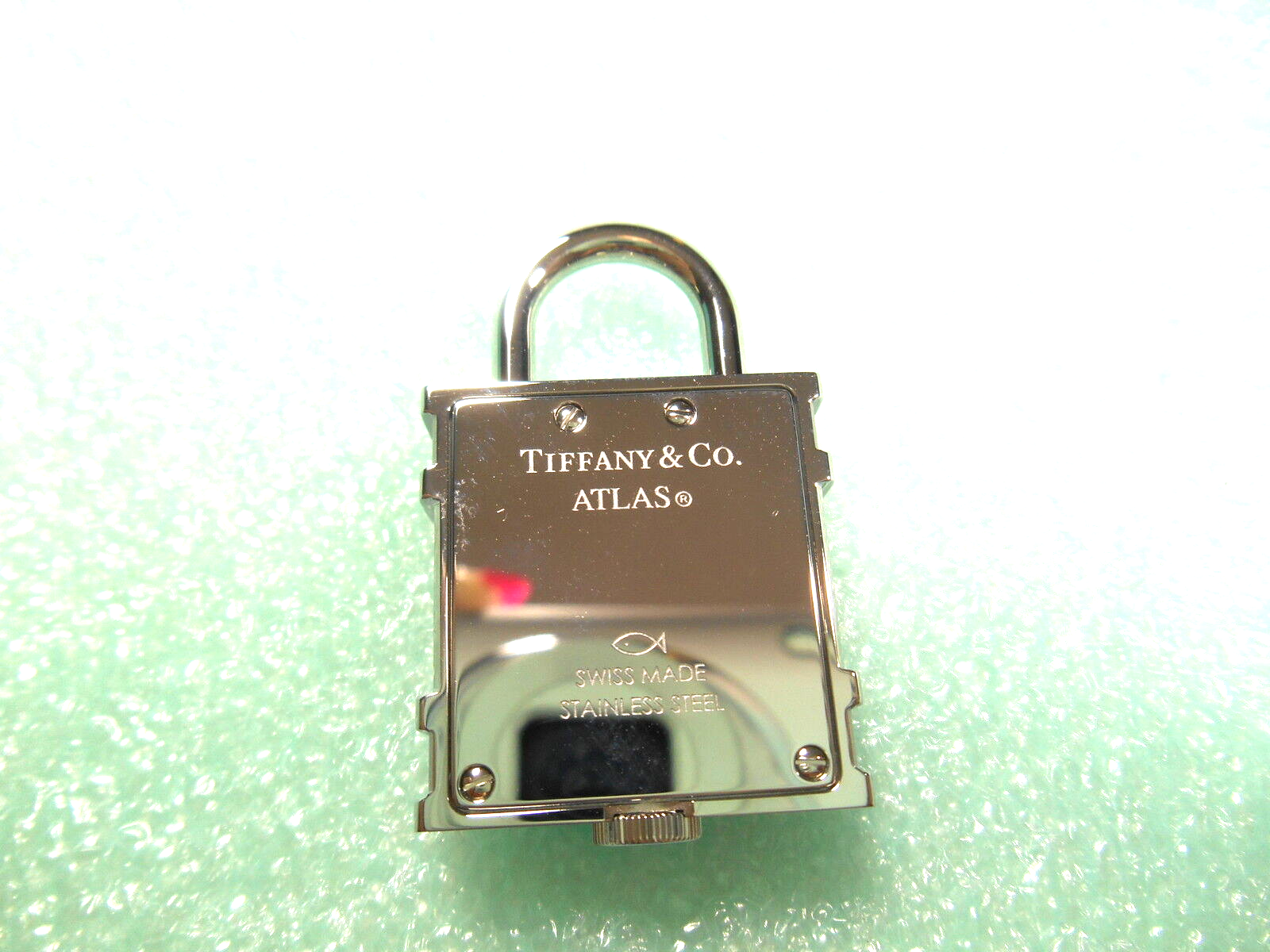 NEW! Tiffany & Co Atlas Lock Watch Pendant Charm Swiss SS 4 Necklace Bracelet