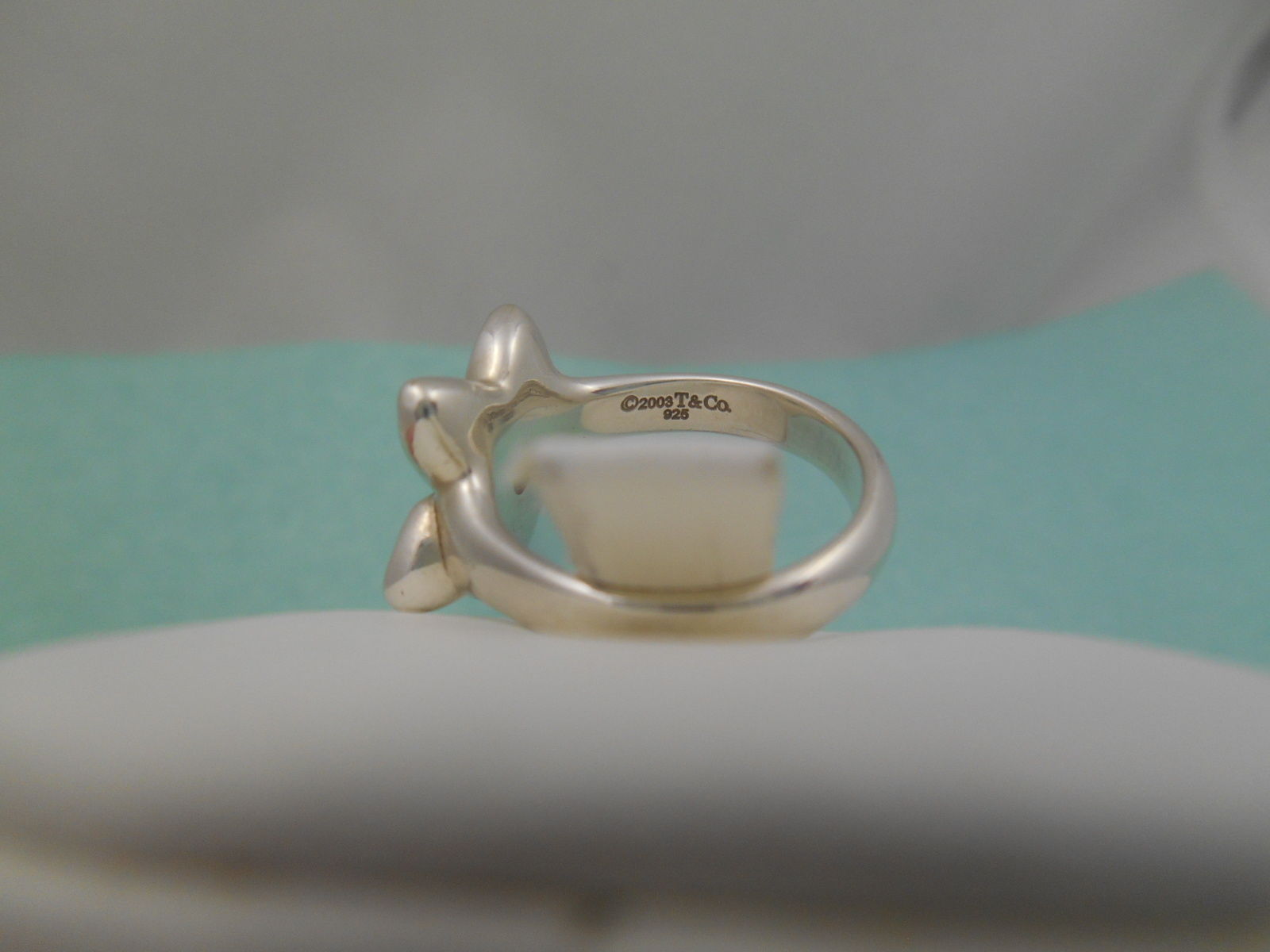 Vintage Tiffany & Co. Rare Nature Iolite Flower Ring Sterling Silver 1993 SALE