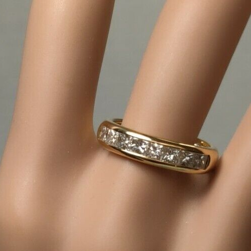 Tiffany & Co 1.21 ct Diamond Channel Princess D-VVS1 Gold Band 18K