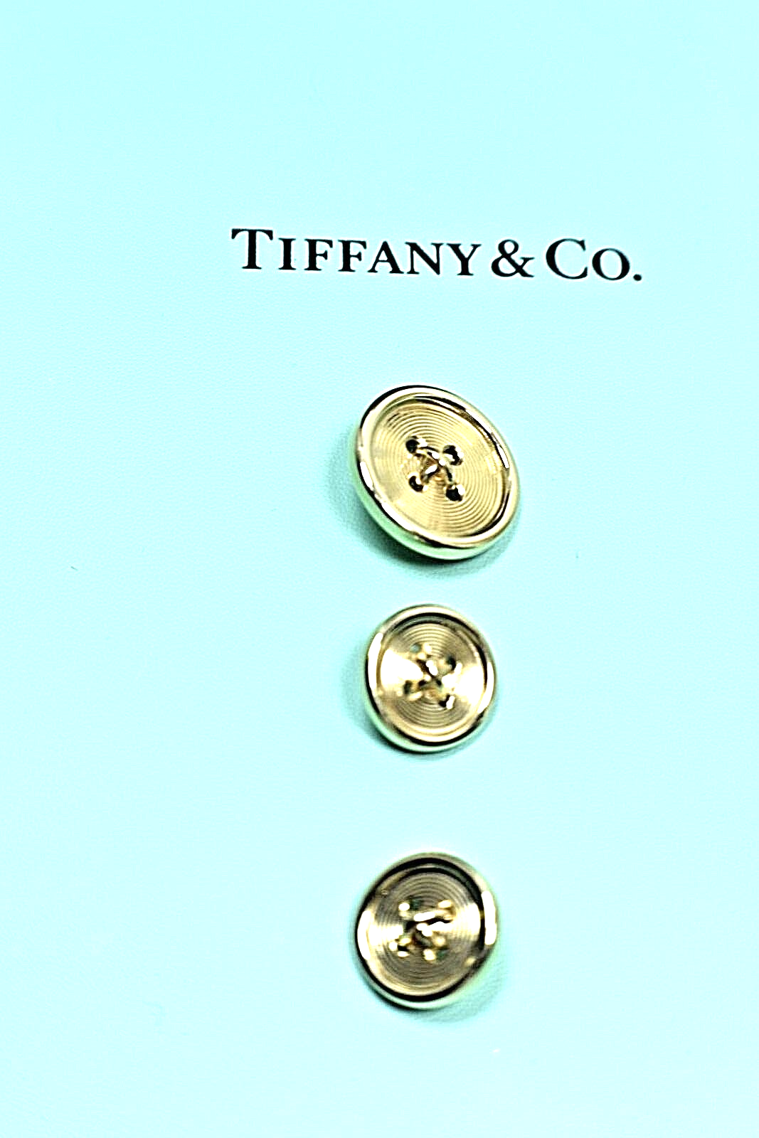 Tiffany & Co Solid 14K Gold Buttons 10g GAL Appraisal 2014 $5000++