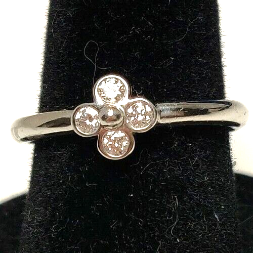 New Tiffany & Co. Platinum PT950 Lace Diamond Ring Sz 5.75 Sizable