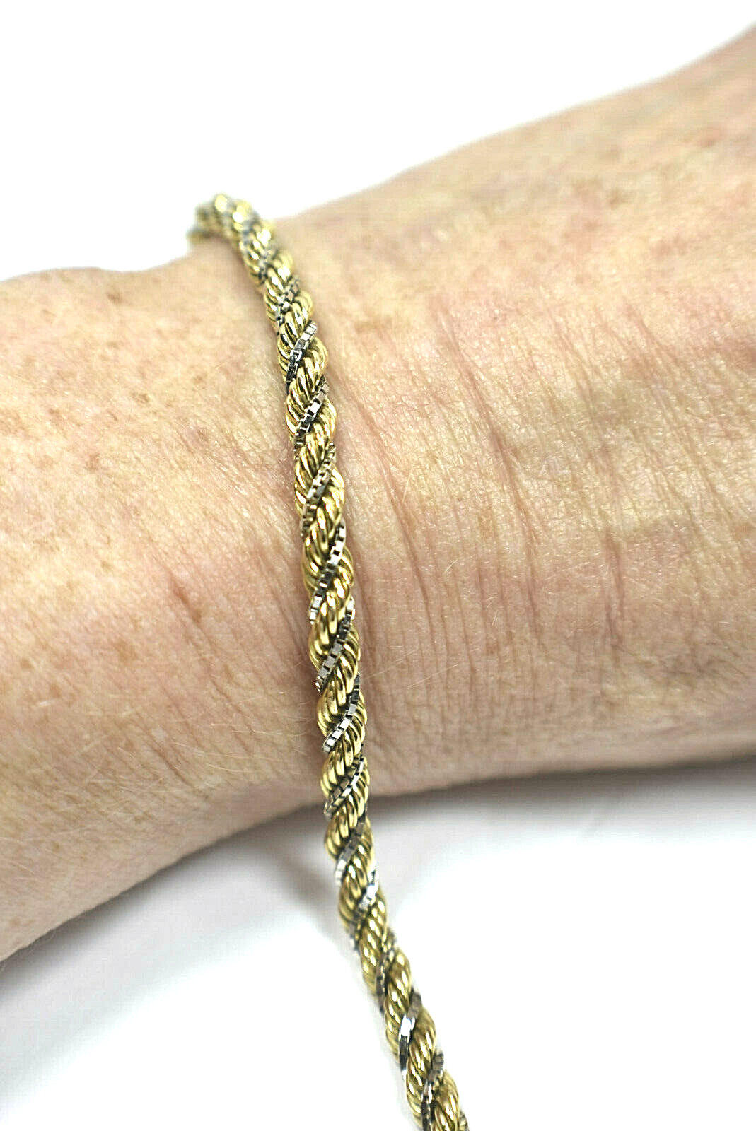 UnoAerre 14K Gold Bracelet Italian Designer Vintage 7.5" 7g
