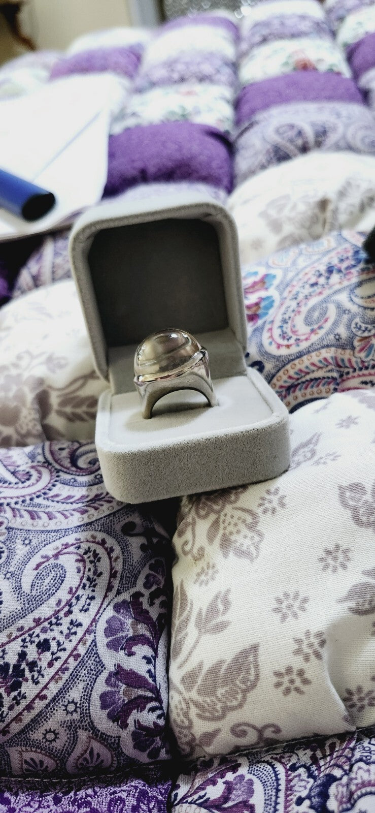 Tiffany & Co Elsa Peretti Large Domed Rock Crystal Ring Sz 6 , Very Rare!