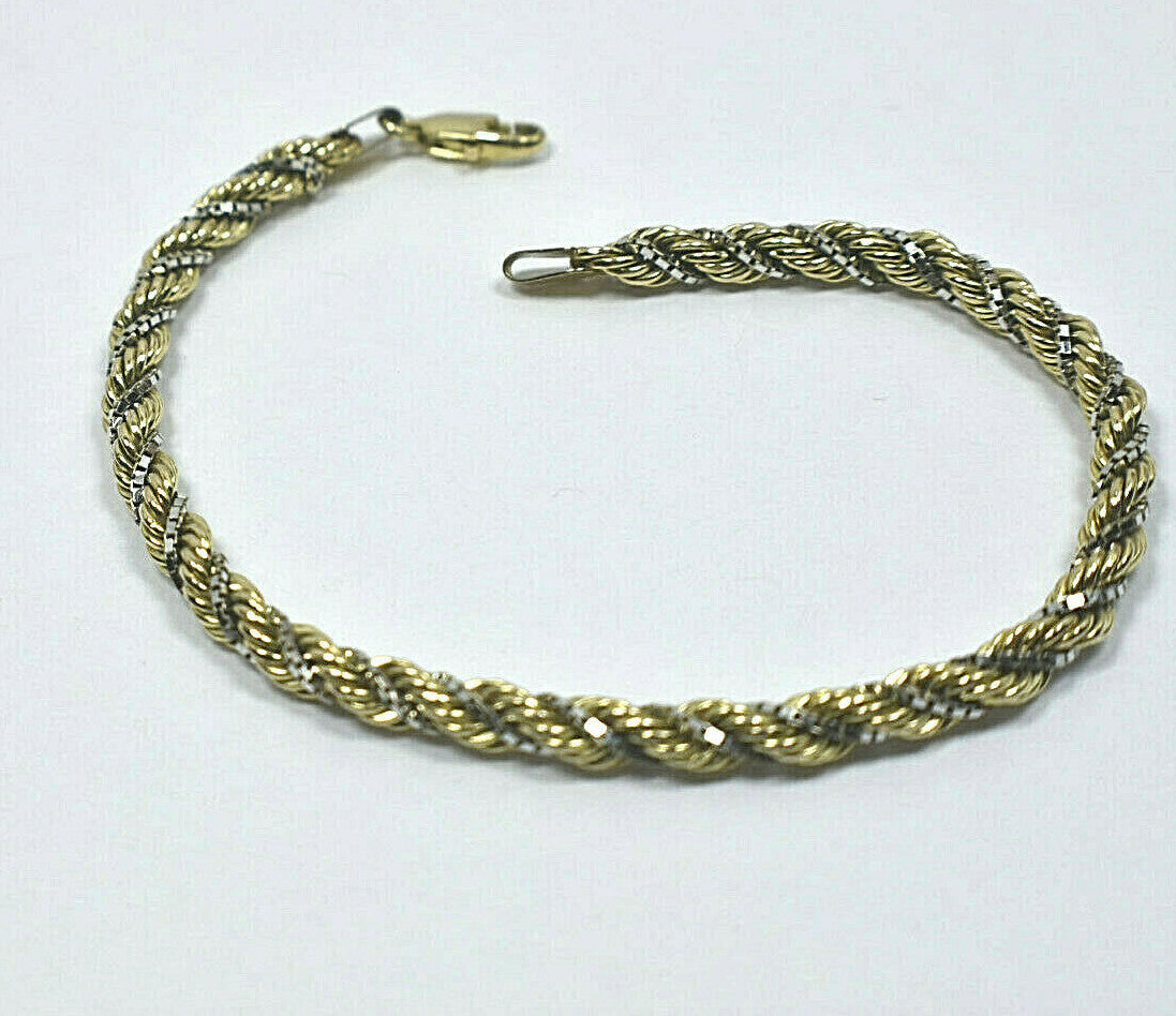 UnoAerre 14K Gold Bracelet Italian Designer Vintage 7.5" 7g