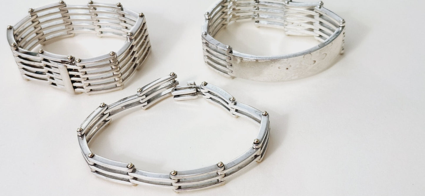 Tiffany & Co Gatelink Gate Link Bracelet 18K Gold & Sterling Silver Rare Unisex