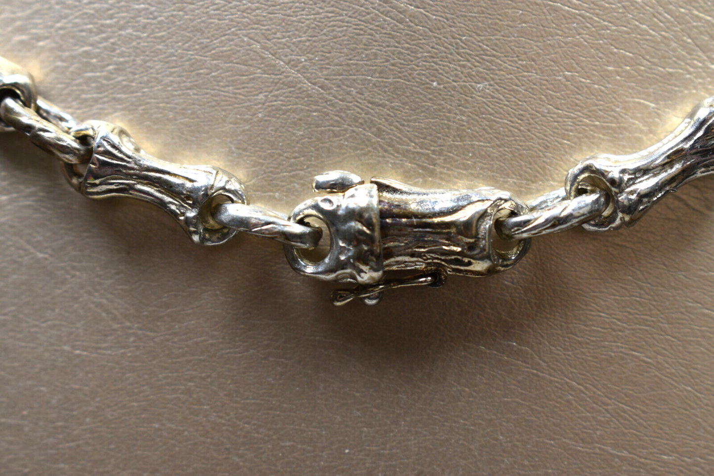 Tiffany & Co "Nature" Bamboo Link Chain Necklace, Vintage '96 Pouch