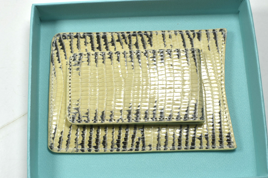 NEW! Tiffany & Co S. African Reptile Leather I.D. & Money Wallet