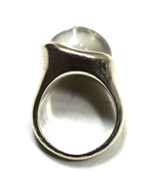 Tiffany & Co Elsa Peretti Large Domed Rock Crystal Ring Sz 6 , Very Rare!