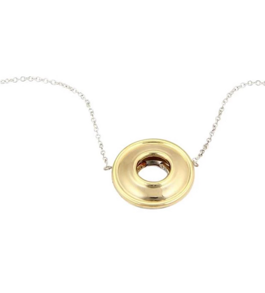 Tiffany & Co Picasso MAGIC 18K Gold Sterling Reversible Disk Necklace, Appraisal