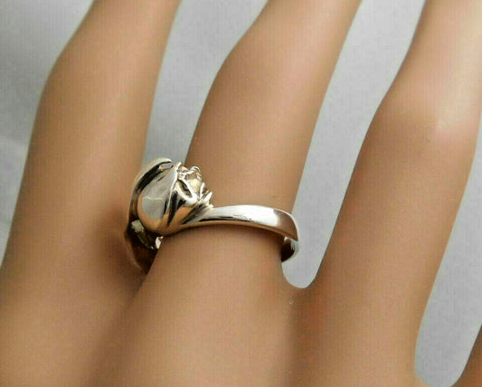Tiffany & Co VintageTulip Flower Ring Sterling Silver 5.5 Pouch Incl.