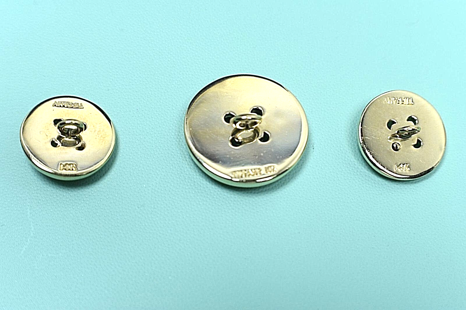 Tiffany & Co Solid 14K Gold Buttons 10g GAL Appraisal 2014 $5000++