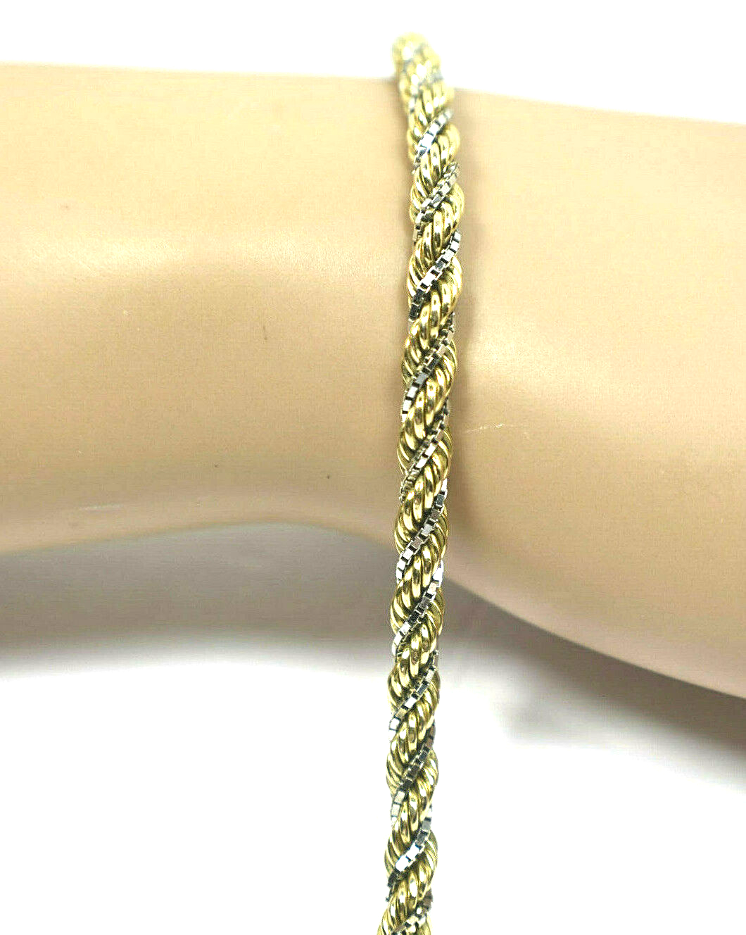 UnoAerre 14K Gold Bracelet Italian Designer Vintage 7.5" 7g