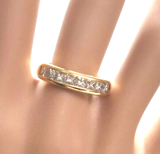Tiffany & Co 1.21 ct Diamond Channel Princess D-VVS1 Gold Band 18K