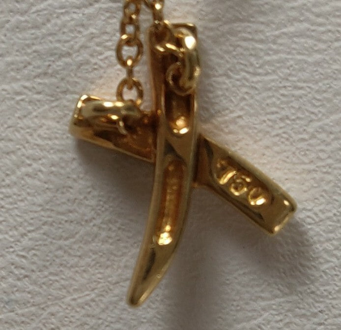 Tiffany & Co Paloma Picasso 18K Gold Mini Graffiti X Necklace - Stacks Well