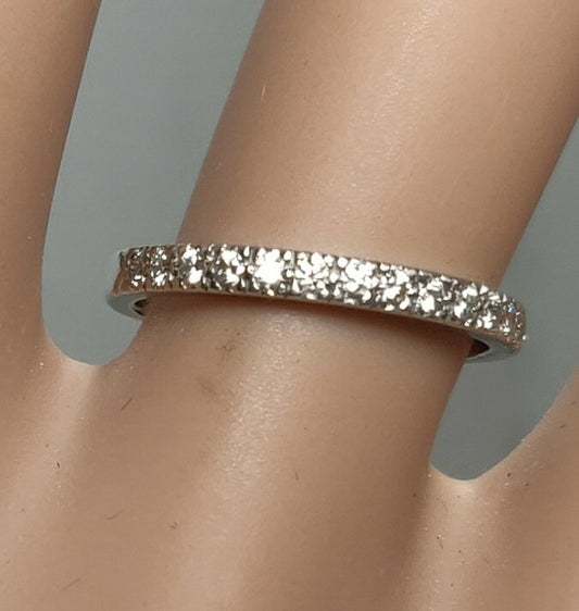 Tiffany & Co. Platinum PT950 Diamond 1/2 Eternity Band Ring New